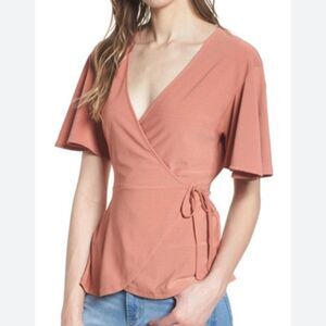 Leith Women's Pink and Cream Shirt